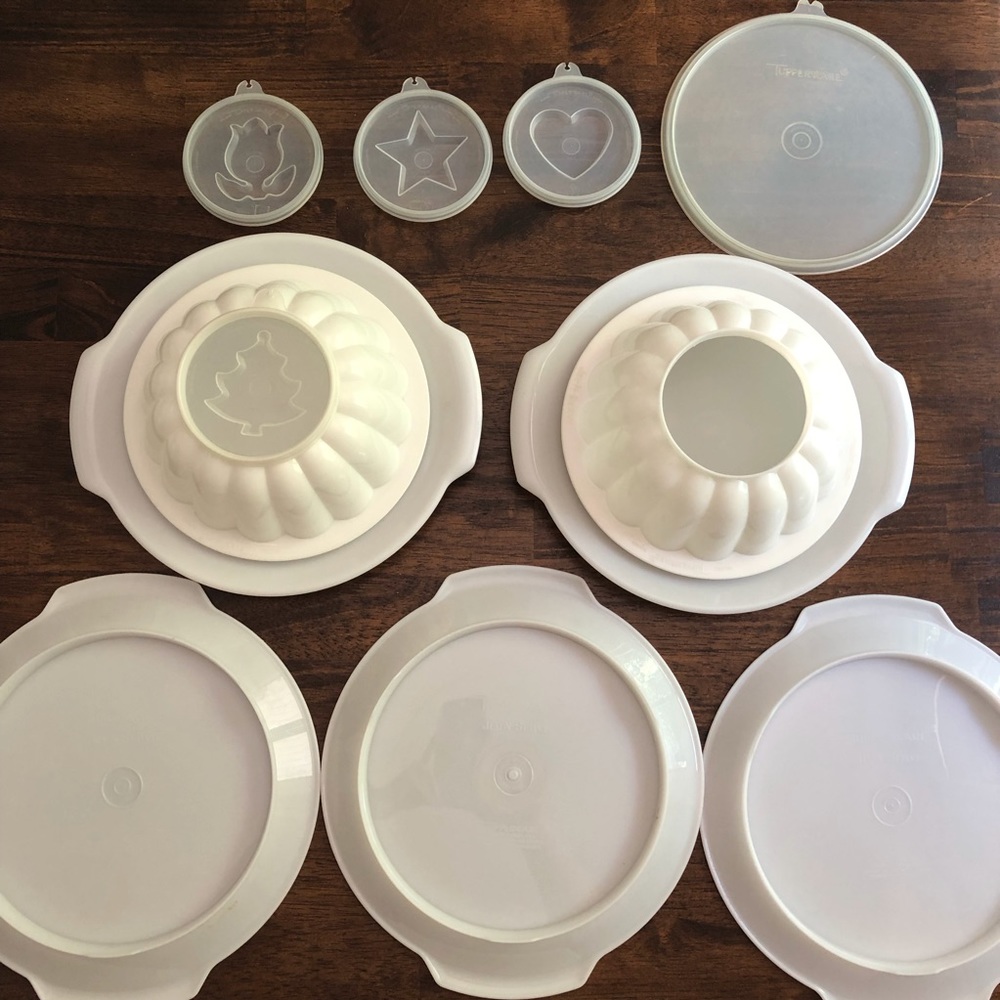 Vintage 11 piece JELL-SERV Tupperware bundle